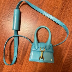 Jacquemus Turquoise Mini Bag with Gold Accent